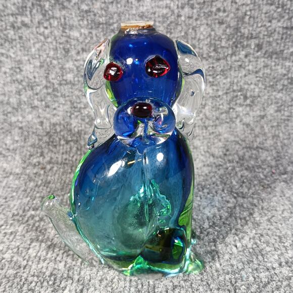 Archimede Seguso Other - Archimede Seguso Murano Glass Sommerso Dog Decanter 1960s Drioli Liquor Bottle